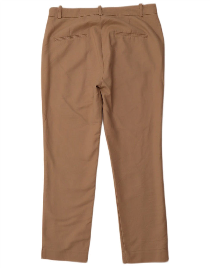 ZARA Damen Basic Tapered Chinohose EU 38 Small W28 L25 Braune Baumwolle