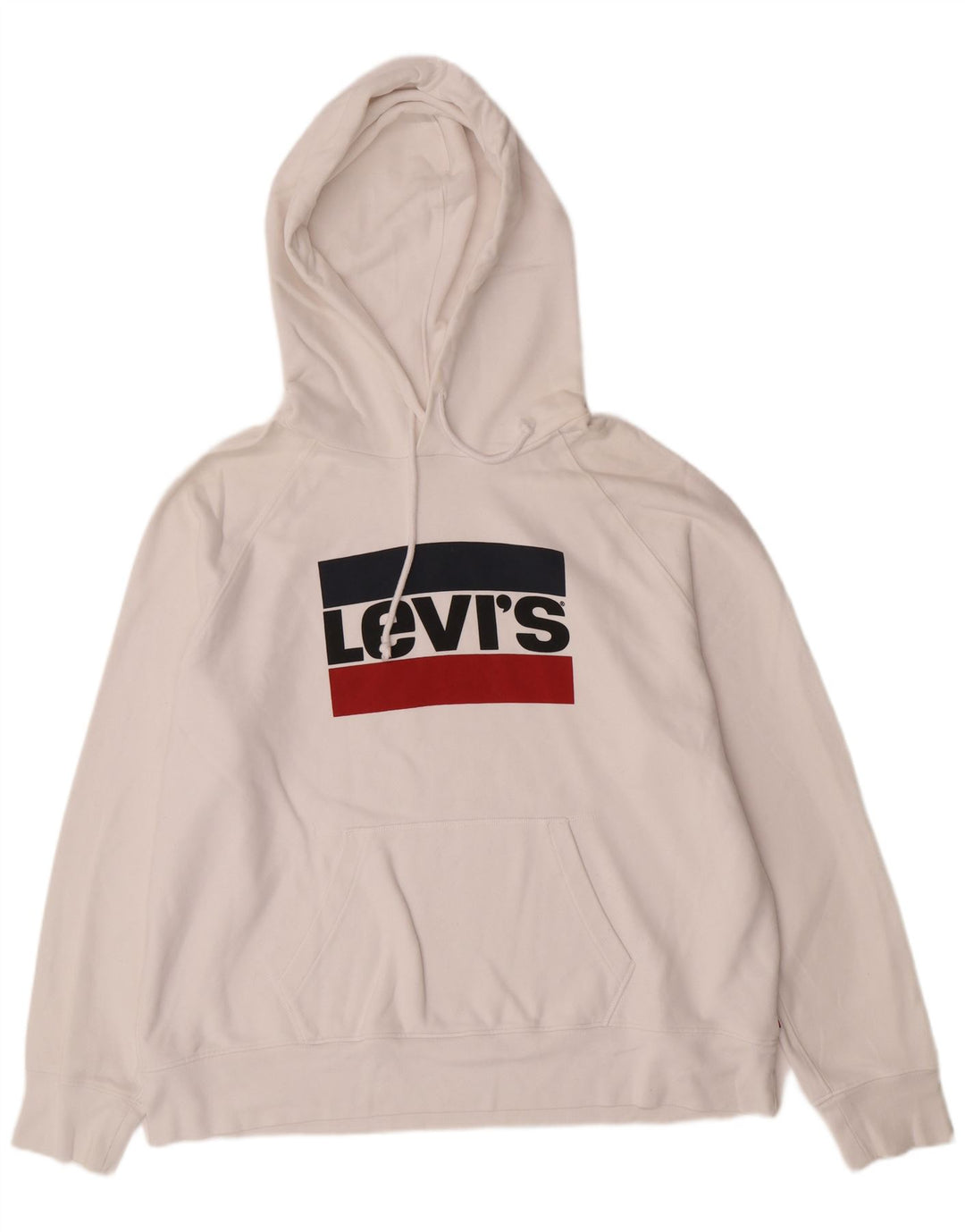 LEVI'S Herren-Kapuzenpullover mit Grafik, XL, weiße Baumwolle
