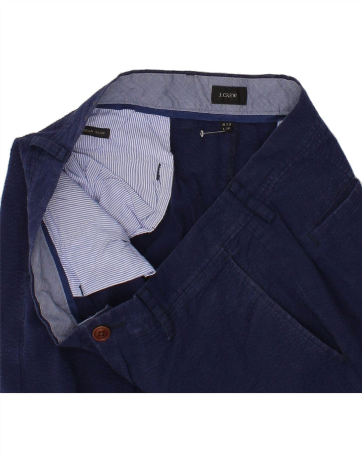 J. CREW Womens Slim Chino Trousers  W32 L30 Blue Cotton Vintage J. Crew and Second-Hand J. Crew from Messina Hembry 