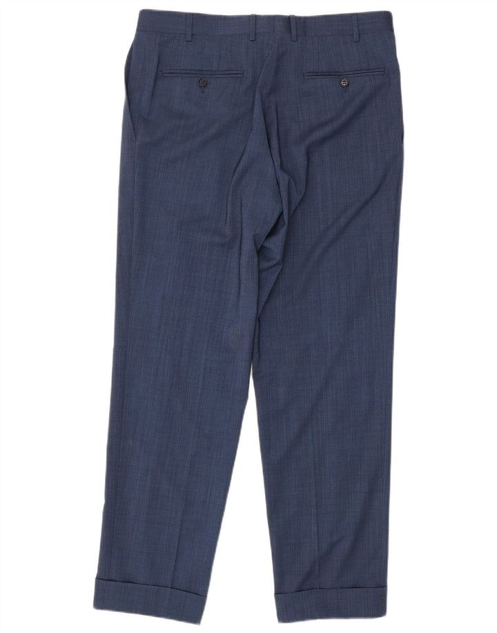 Canali Herren-Anzug mit 2 Knöpfen, 2-teilig, IT 50, Größe L, W34, L30, marineblaue Wolle