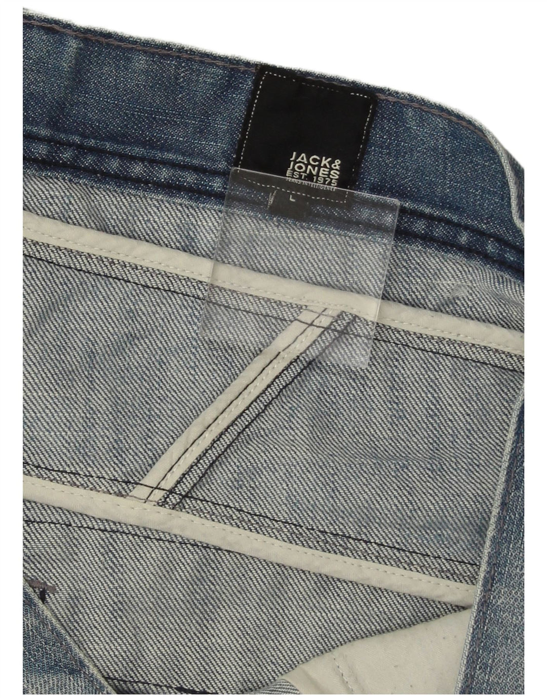 JACK & JONES Herren-Jeansshorts, Größe L, W34, Blau