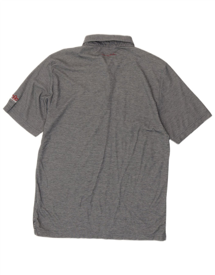 Travis Mathew Herren-Poloshirt aus mittelgrauer, gestreifter Baumwolle