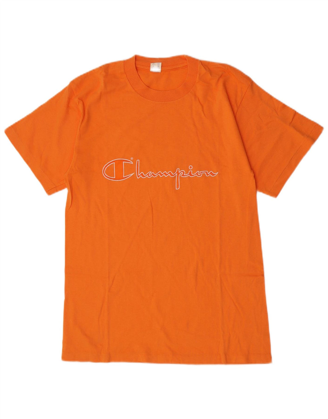 Champion Herren Grafik-T-Shirt-Oberteil aus mitteloranger Baumwolle