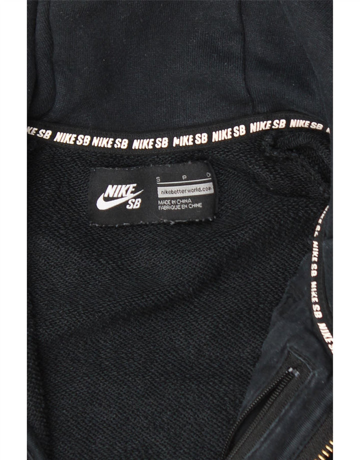 NIKE Herren-Kapuzenpullover mit Reißverschluss, Größe S, Schwarz, Baumwolle