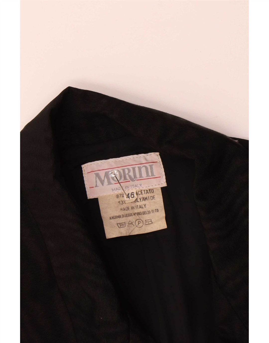 Sergio Morini Damen 1-Knopf-Blazerjacke IT 46 Large Black Acetate