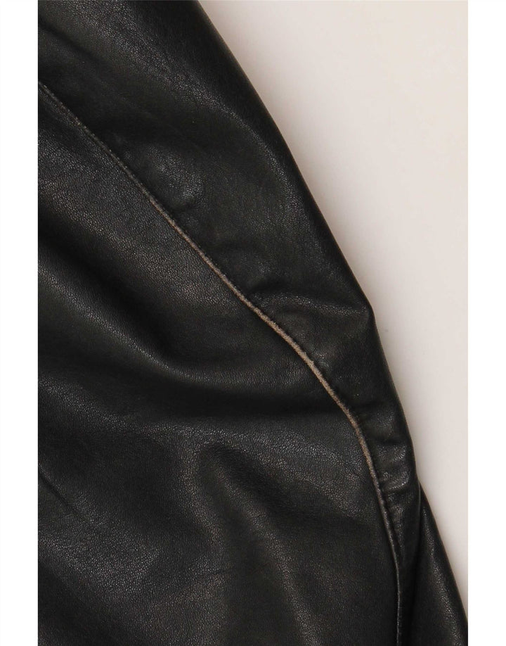 Vintage Herren Lederjacke UK 38 Mittelschwarzes Leder