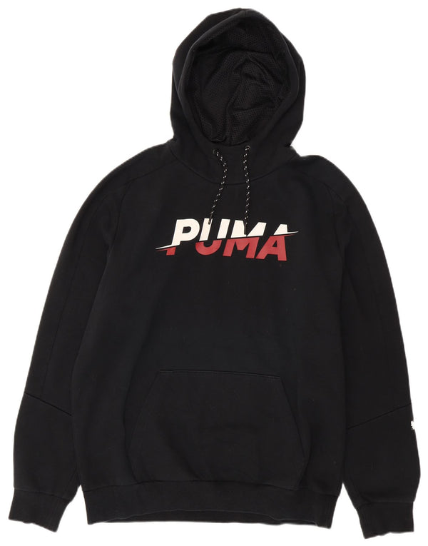 Puma Herren Graphic Hoodie Pullover Große schwarze Baumwolle