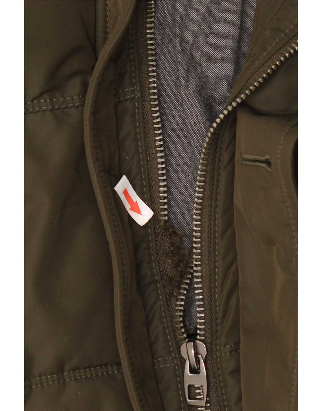 Zara Herren Wattierte Jacke UK 38 Medium Khaki
