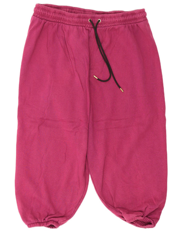 Dkny Womens Crop Trainingsanzug Hose Jogger UK 20 2XL Lila Baumwolle