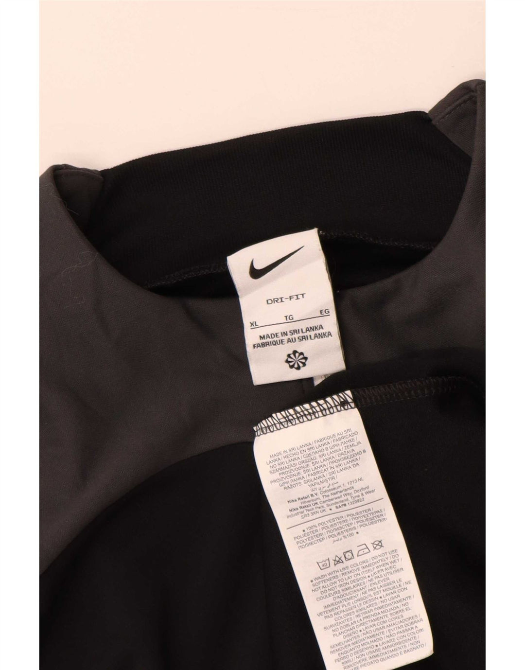 Nike Herren Dri Fit Top Langarm XL Schwarz Farbblock