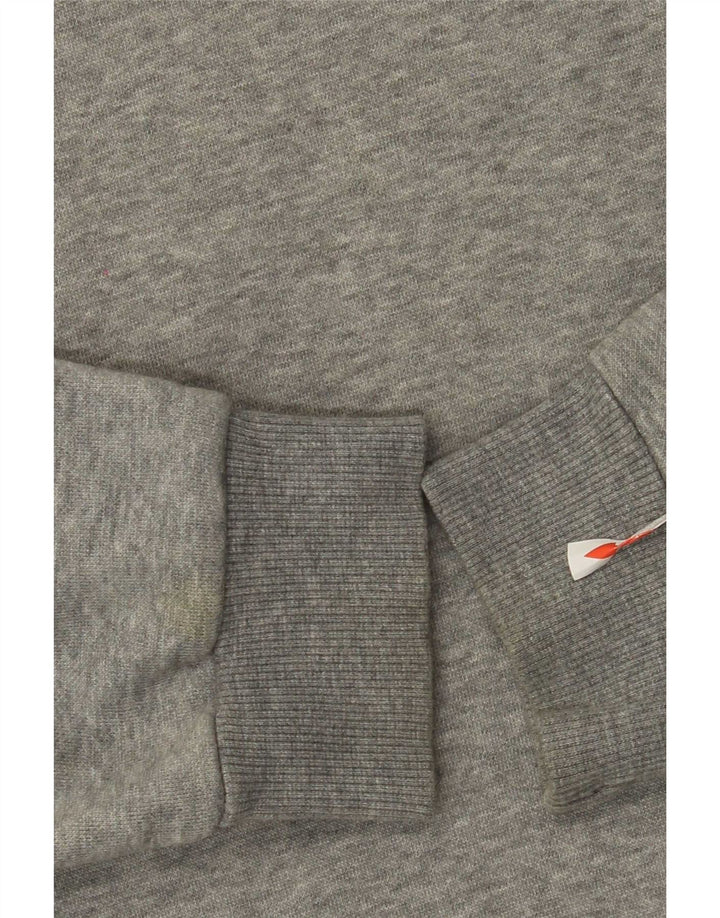 Puma Herren Grafik-Sweatshirt-Pullover aus mittelgrau gesprenkelter Baumwolle