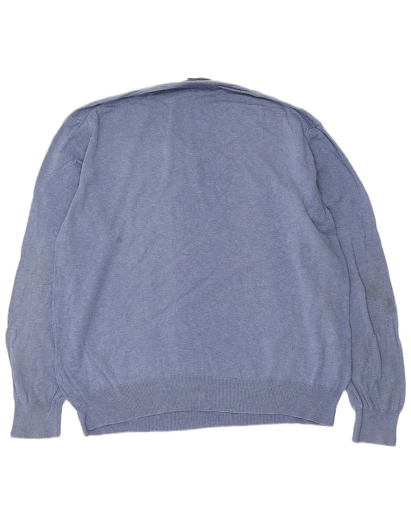 Marlboro Classics Herren-Pullover mit V-Ausschnitt, 2XL, Blau