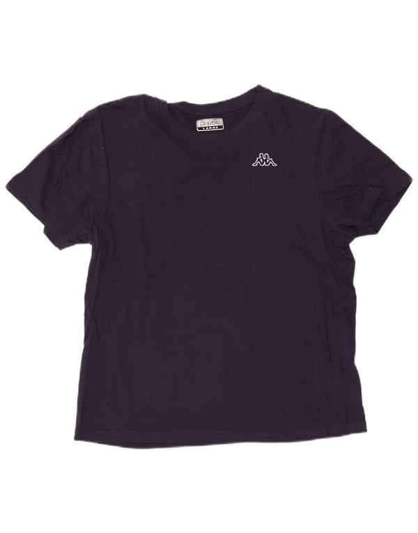 Kappa Herren T-Shirt Top Large Marineblau Baumwolle