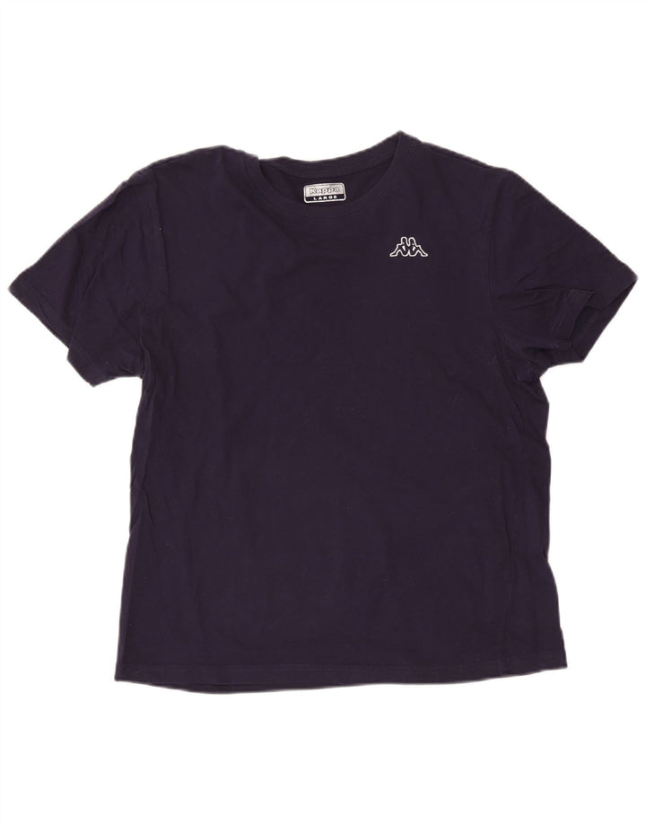 Kappa Herren T-Shirt Top Large Marineblau Baumwolle