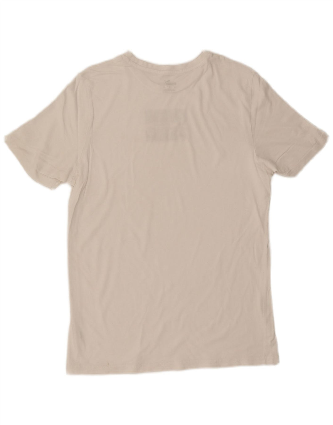 Puma Herren Grafik T-Shirt Top Mittelweiß
