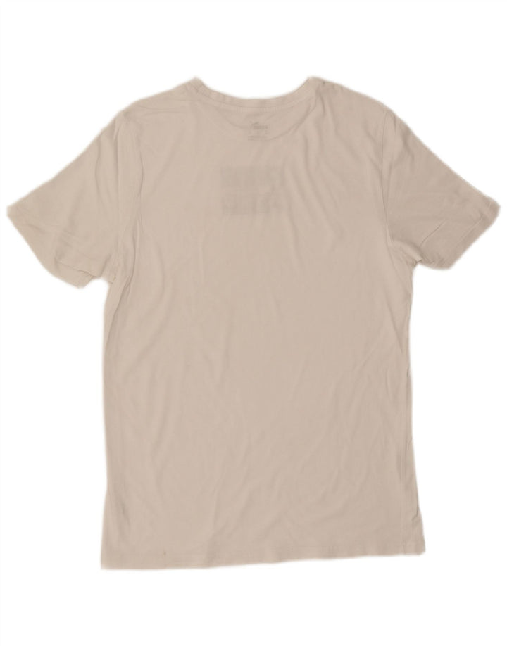 Puma Herren Grafik T-Shirt Top Mittelweiß