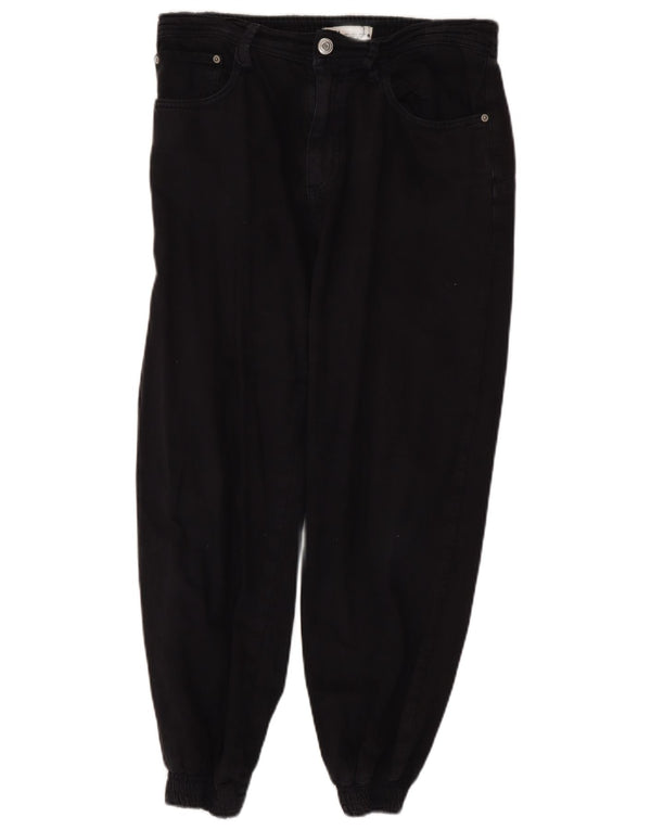 Zara Damen Joggers, verkürzte Jeans, Größe L, W30, L25, Marineblau