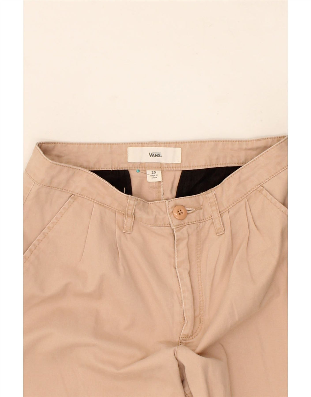 VANS Womens Pegged Chino Trousers W25 L26 Beige Cotton Vintage Vans and Second-Hand Vans from Messina Hembry 