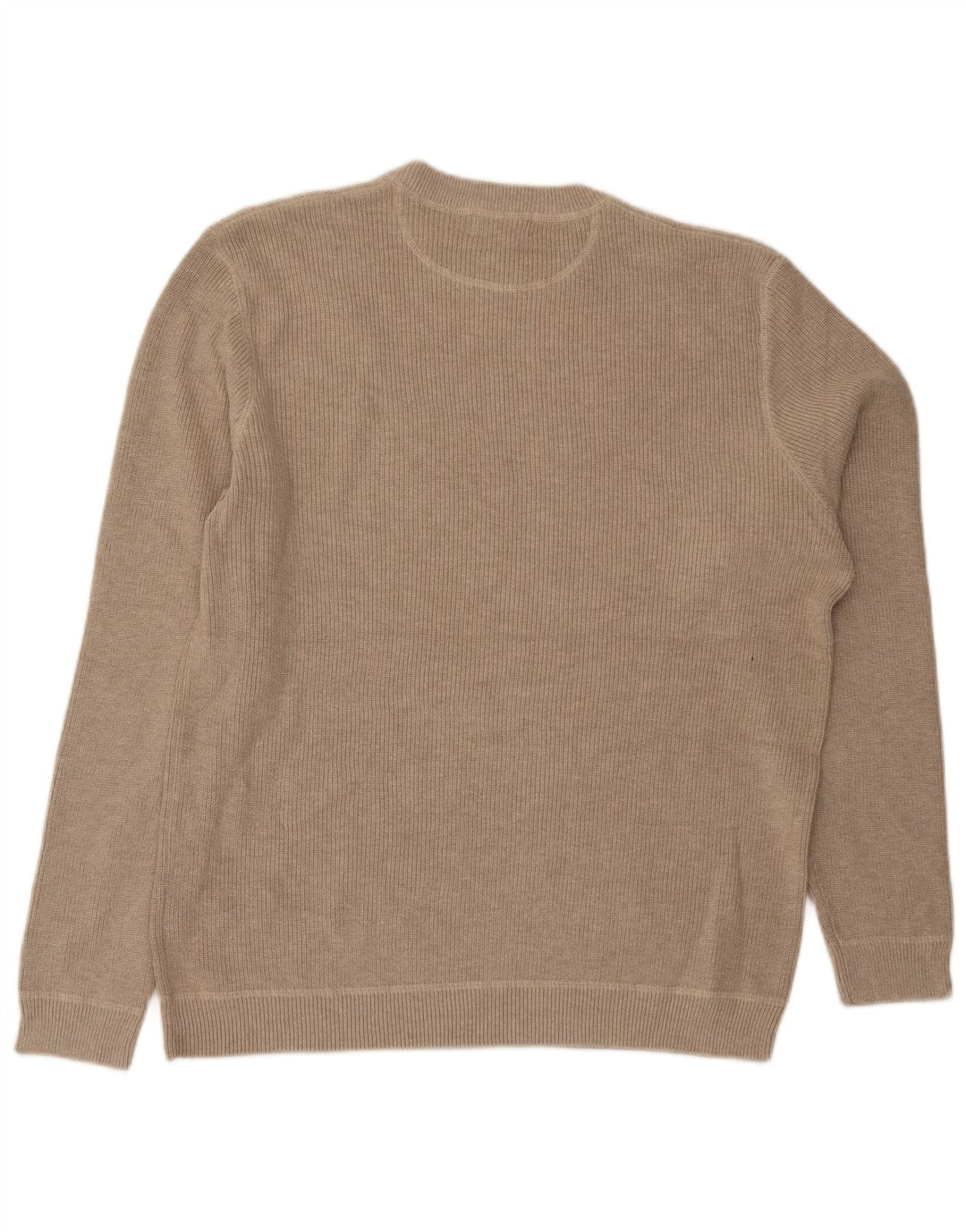 Eddie Bauer Herren-Pullover mit Rundhalsausschnitt, groß, beige Baumwolle