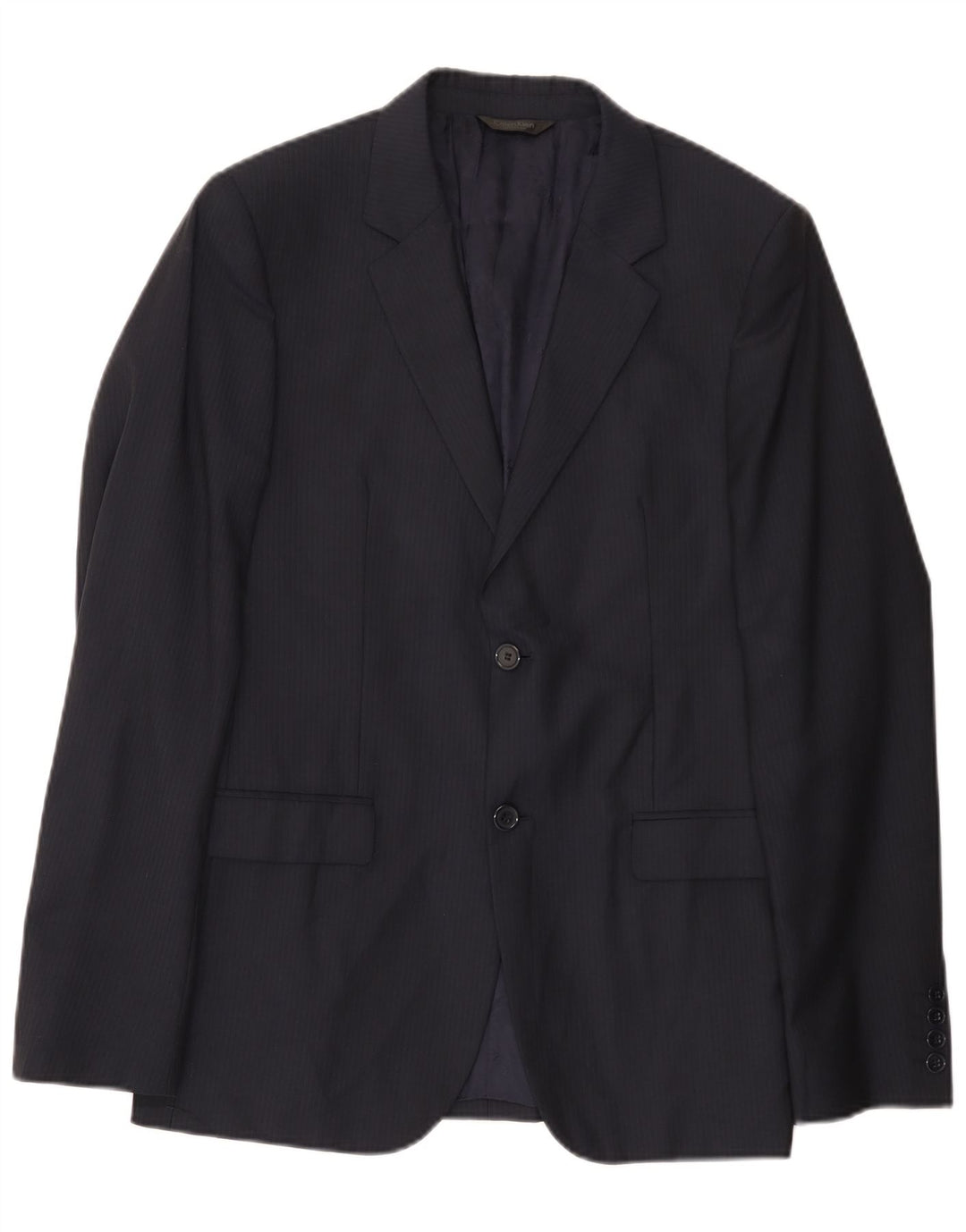 Calvin Klein Herren-Blazer mit 2 Knöpfen, IT 48, mittelblau, Nadelstreifen