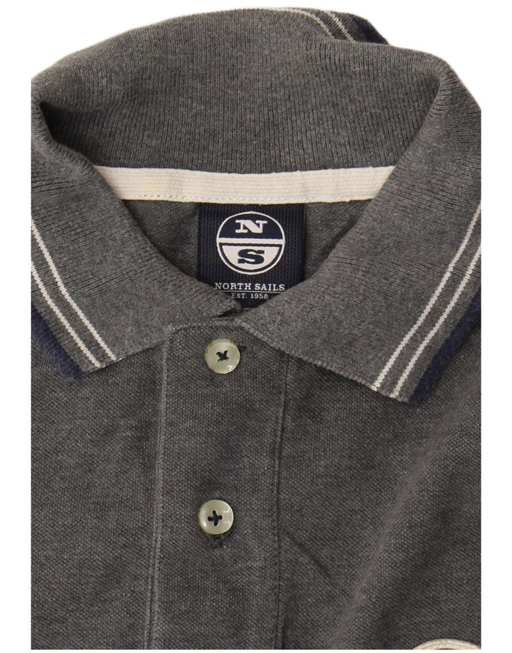 North Sails Herren-Poloshirt aus mittelgrauer Baumwolle