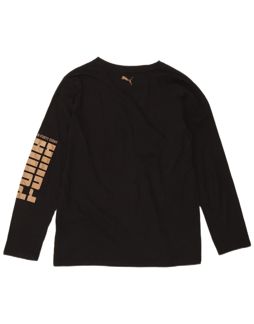 PUMA Mädchen Graphic Top Langarm 15–16 Jahre XL Schwarz Baumwolle