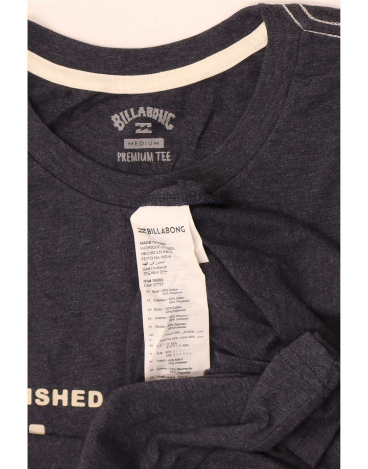 Billabong Herren Grafik-T-Shirt-Oberteil aus mittelgrauer Baumwolle