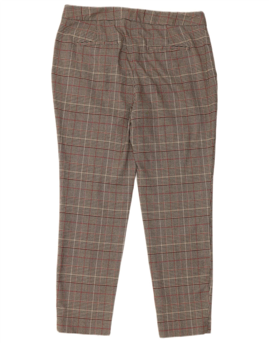 Zara Slim Chino-Hose für Damen, EU 40, M, W30, L27, Grau mit Hahnentrittmuster