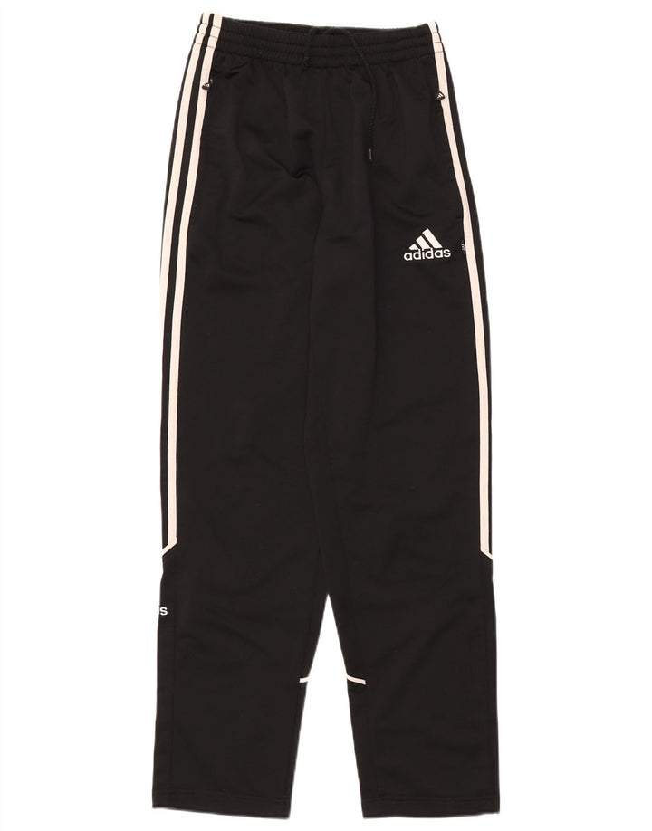 ADIDAS Boys Tracksuit Trousers 13-14 Years  Black Polyester