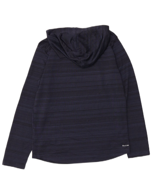 Hurley Grafik-Kapuzenpullover für Mädchen, 12–13 Jahre, groß, marineblau, Nadelstreifen