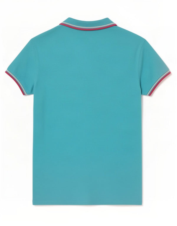 Diadora Damen Poloshirt UK 14 Große blaue Baumwolle