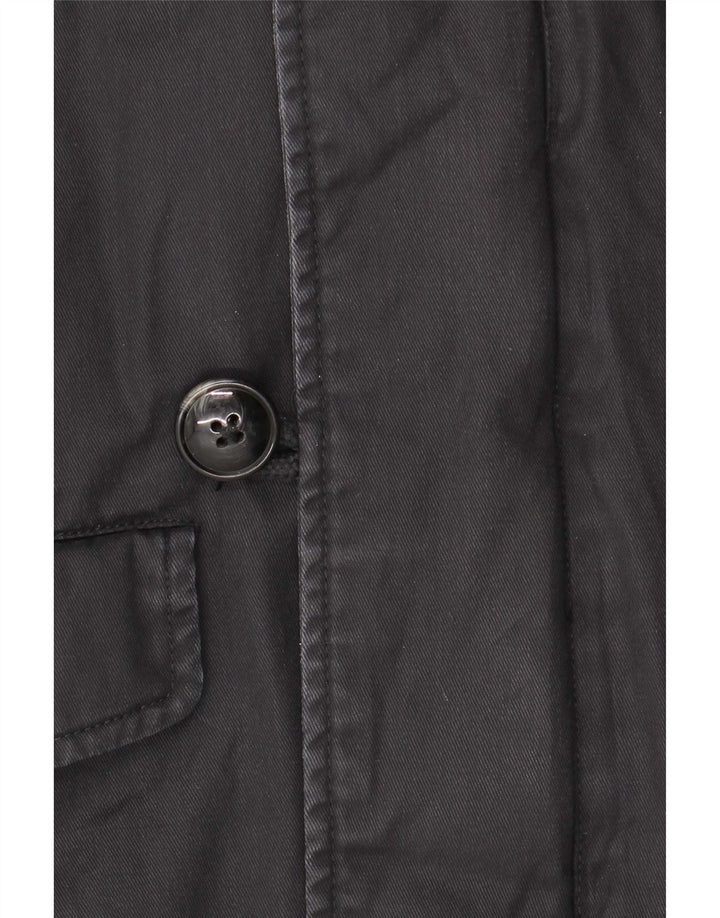 Woolrich Herren-Parka mit Kapuze, UK 40, große marineblaue Baumwolle
