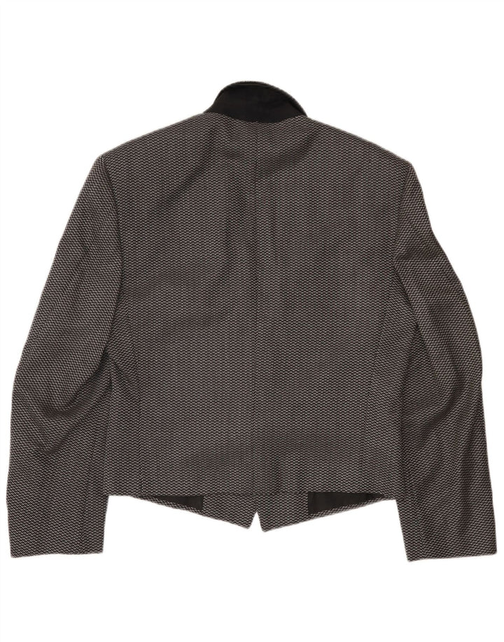 Pal Zileri Herren 1-Knopf-Blazerjacke IT 44 XS schwarz gefleckte Wolle