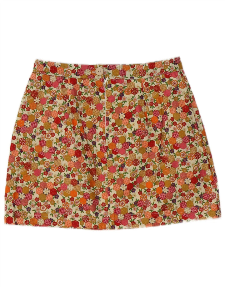 Vintage Damen Minirock W26 Klein bunt geblümt