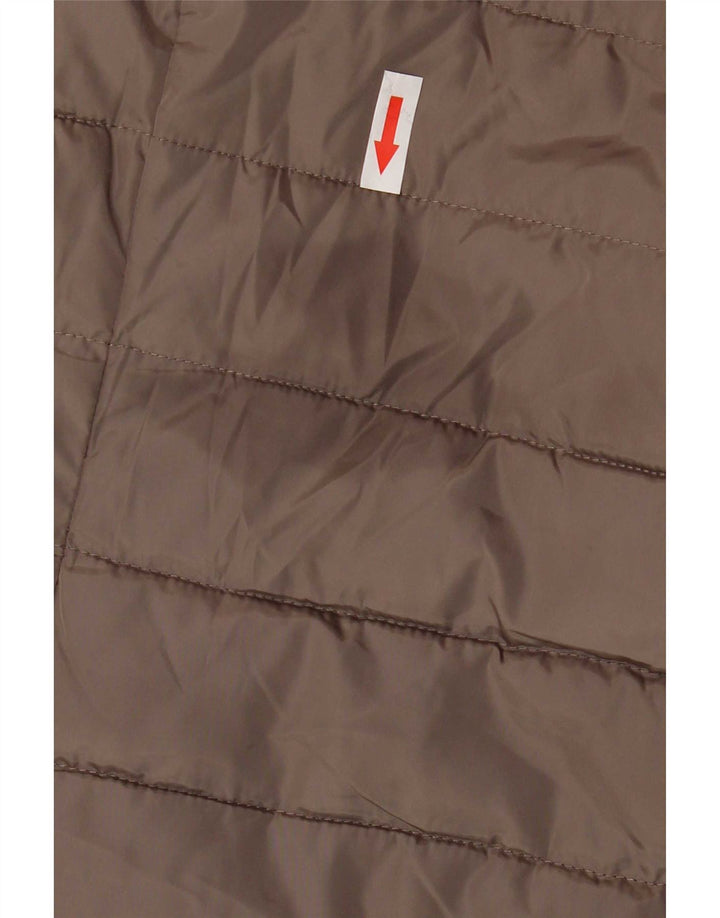 Armani Jeans Damen Kapuzenjacke IT 42 Mittelbraunes Polyester