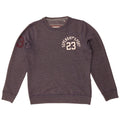 Superdry Herren-Sweatshirt mit grafischem Muster, groß, marineblau gesprenkelte Baumwolle