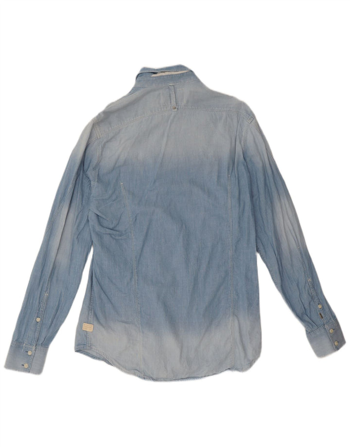 G-Star Herren-Jeanshemd aus mittelblauer Baumwolle