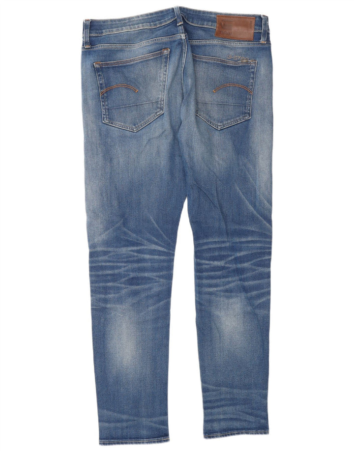 G-Star Herren Slim Jeans W34 L32 Blaue Baumwolle