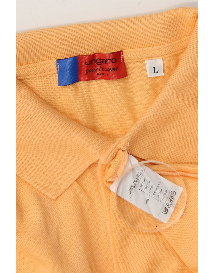 Ungaro Herren-Poloshirt, große Baumwolle, Orange