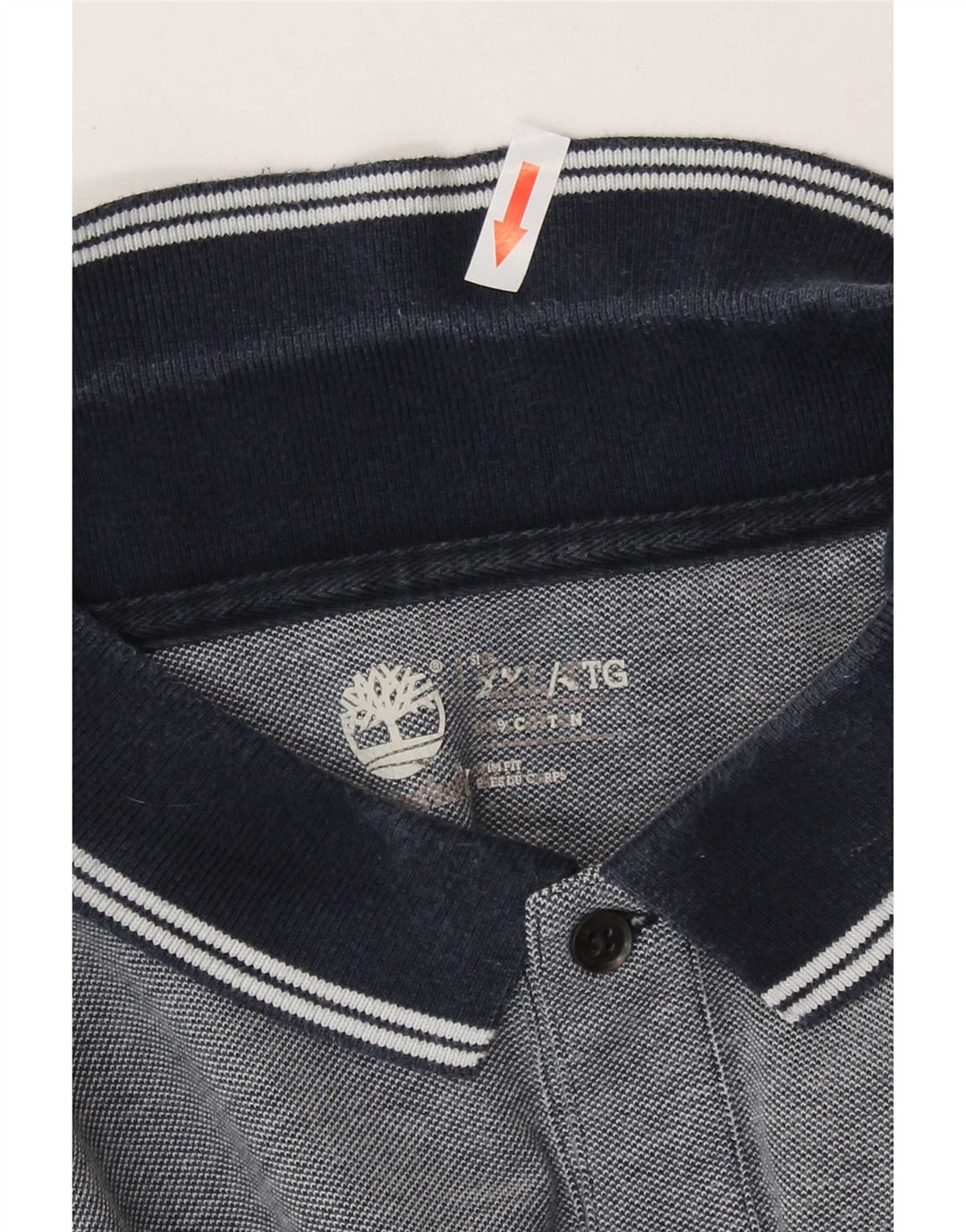 Timberland Herren Poloshirt 2XL Blaue Baumwolle