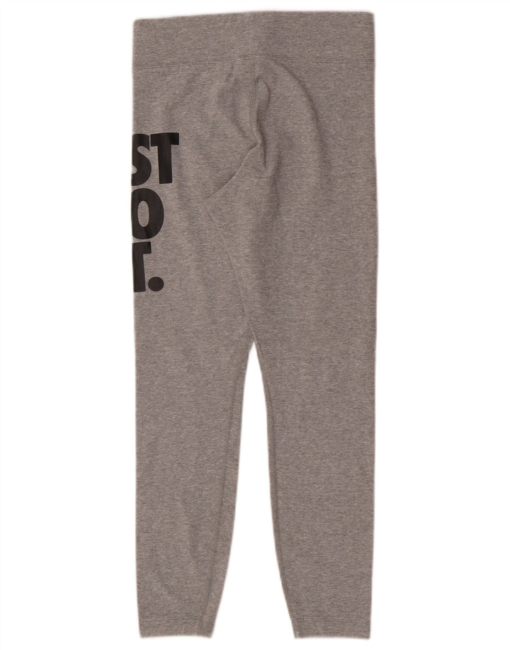 Nike Womens Graphic Leggings UK 8 Small Grau gefleckte Baumwolle