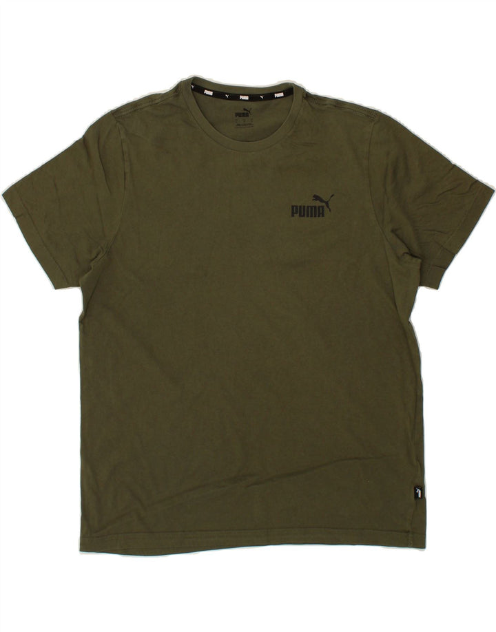 PUMA Mens T-Shirt Top Large Green Cotton Vintage Puma and Second-Hand Puma from Messina Hembry 