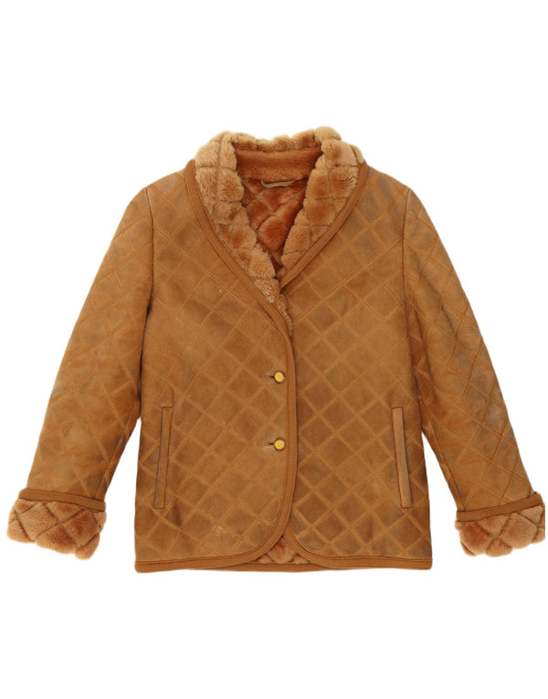 Rupp & Taureck Couture Damen Lammfelljacke UK 14 Mittelbraun