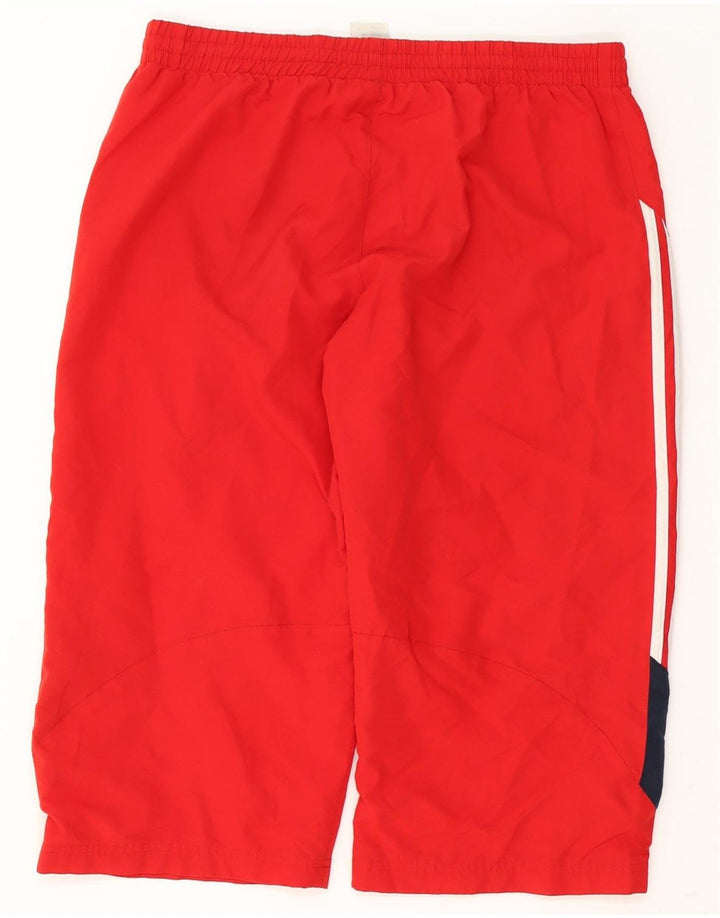 Adidas Herren Bermuda Sport Shorts Mittelrotes Colourblock-Polyester