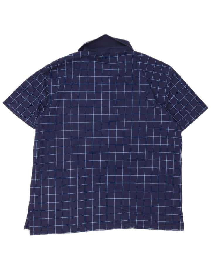 IZOD Herren-Poloshirt XL, marineblau, kariert, Baumwolle