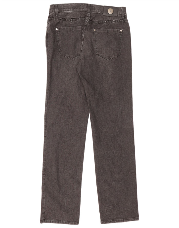 Trussardi Damen Straight Jeans W33 L33 Graue Baumwolle