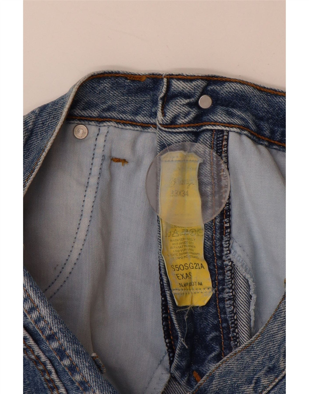 WRANGLER Herren Texas Straight Jeans W33 L30 Blaue Baumwolle