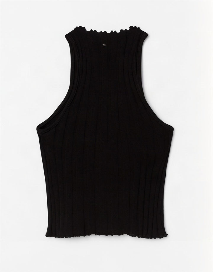 Zara Damen Weste Top UK 8 Small Schwarz