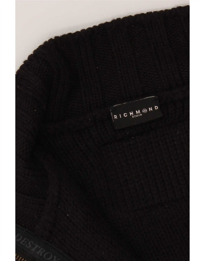 Richmond Damen Strickjacke UK 20 2XL Schwarze Wolle