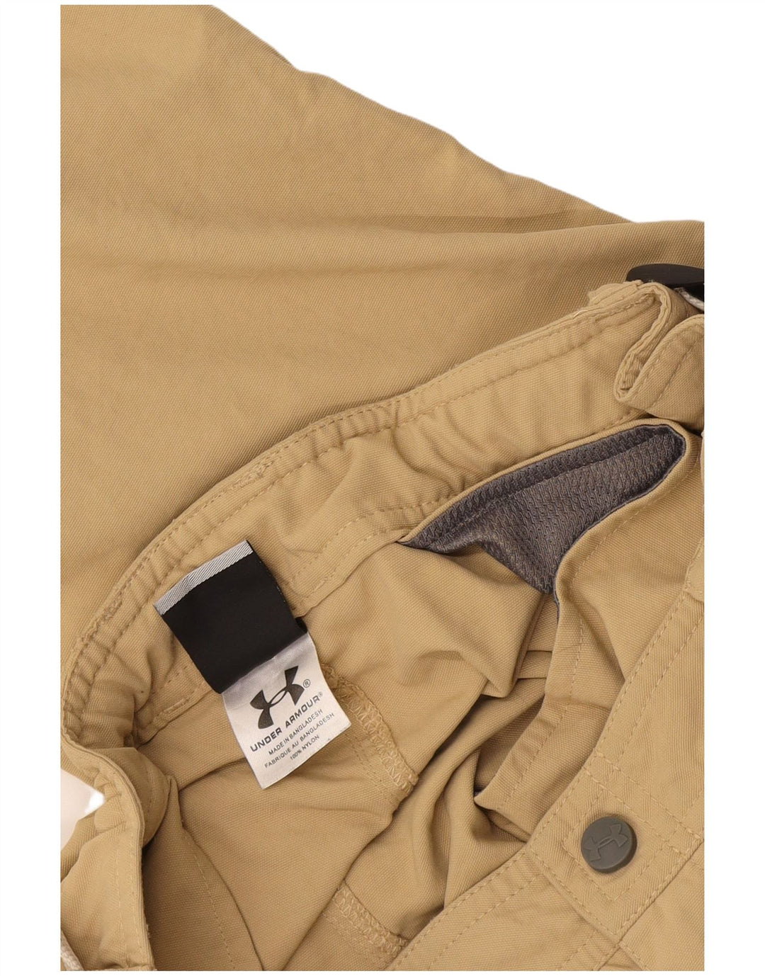 Under Armour Damen Gerade Cargohose W24 L30 Beige Nylon